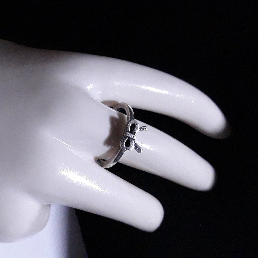 Antique Ribbon Ring Gift Friendship Ring sterling